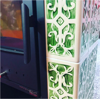 piec kominkowy Haas Sohn kaflowy ČIČMANY ( 2 kolory ) - Haas Sohn kaflowy ČIČMANY zielony